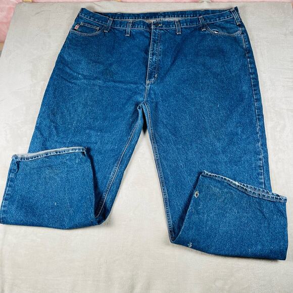 Carhartt Jeans Men 54x32 Cat 2 Relaxed Fit Welding Utility Flame Resistant Denim - Picture 1 of 10